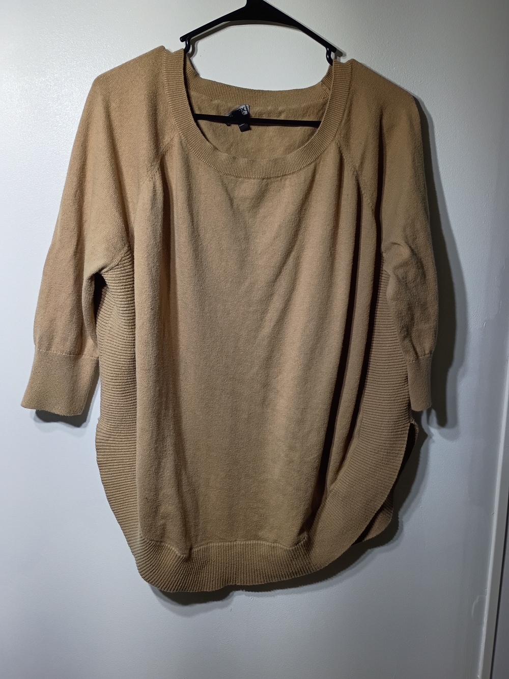 Express Camel Crewneck Sweater in Tan